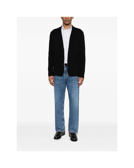 Roberto Collina Black Buttoned Cardigan for men