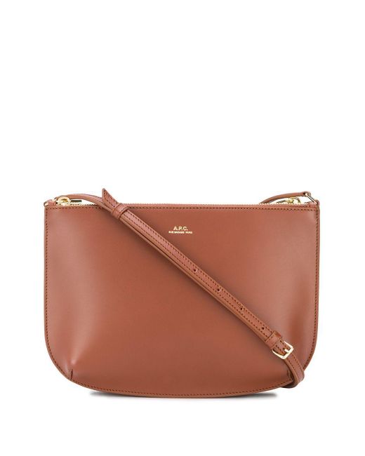 A.P.C. Brown Adjustable Strap Cross Body Bag