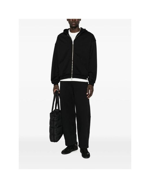 Woc Black Zip-Up Hoodie for men