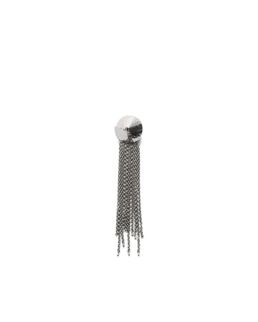 Lemaire Metallic Chain Tassel Brooch