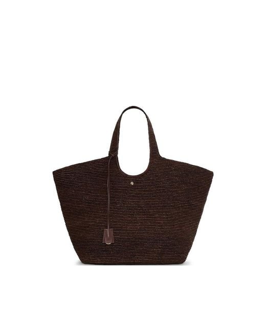 Anine Bing Brown Lili Woven Raffia Tote Bag