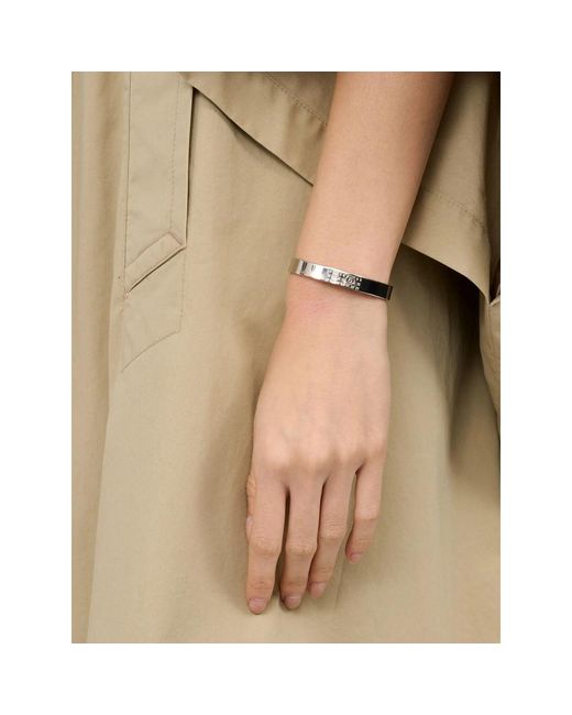 MM6 by Maison Margiela White Polished Bracelet for men