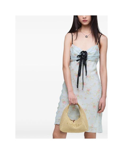 Marc Jacobs Metallic The Sack Bag Crochet Mini Tote Bag