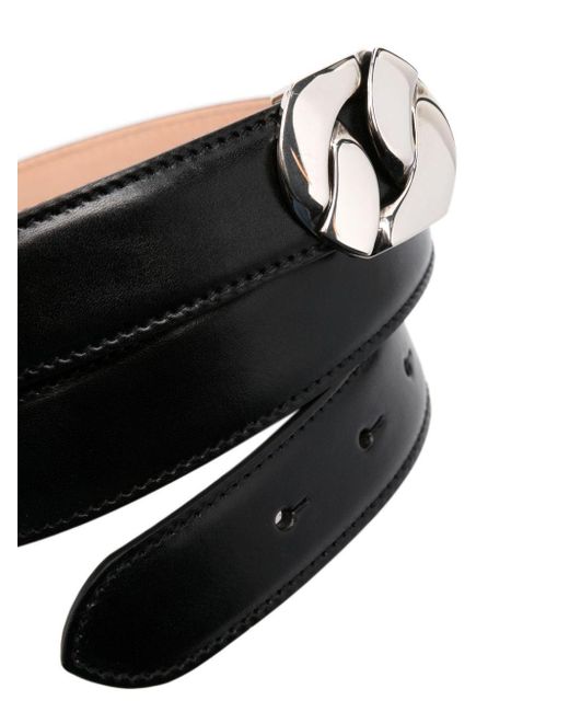 Alexander McQueen Black Leather Chain-link Belt