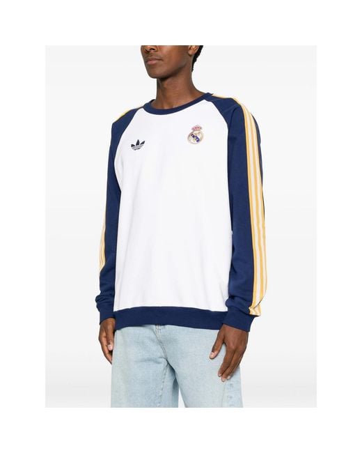 Adidas Blue Sweat Real Og À Manches Raglan for men