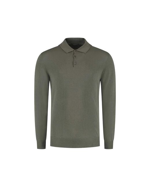 Zanone Green Buttoned Polo Shirt for men