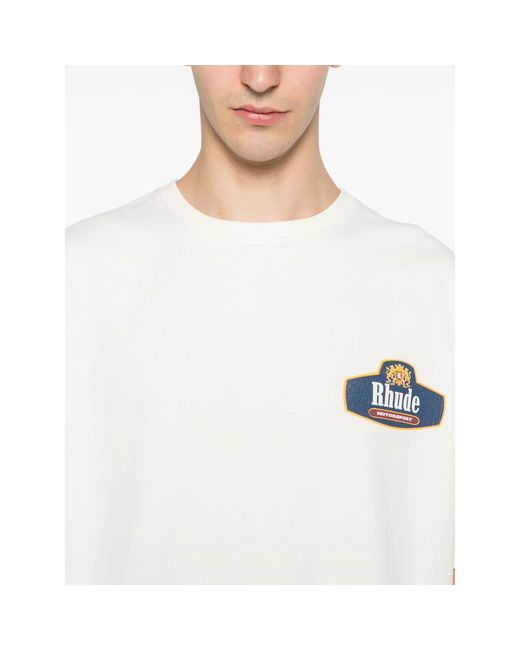 Rhude White Neutrals T-Shirts & Vests for men