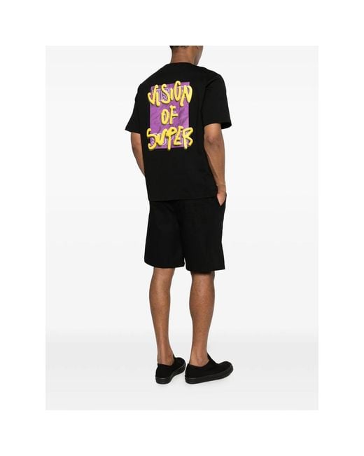 Vision Of Super Black Logo-Print T-Shirt for men