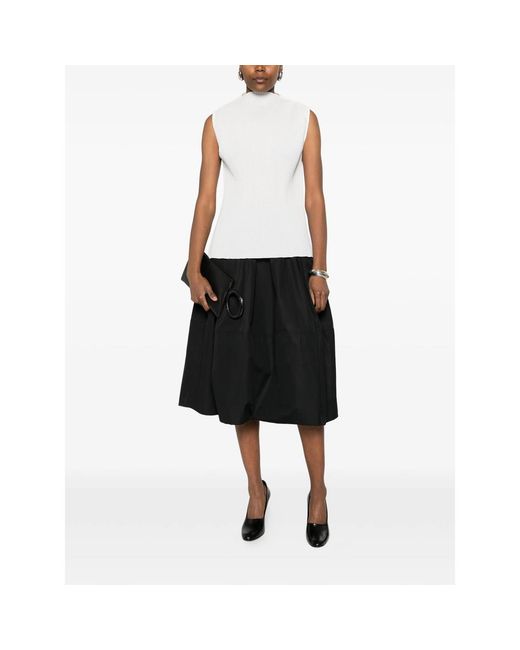 Co. White Plisse Top