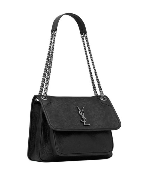 Saint Laurent Black Medium Niki Leather Shoulder Bag