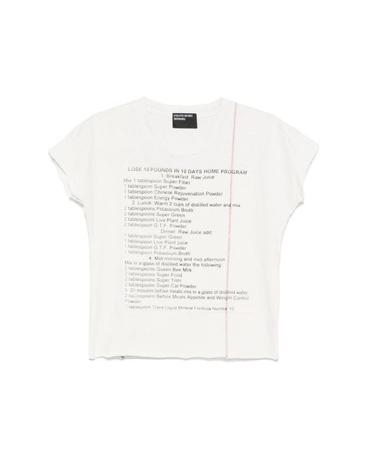 Enfants Riches Deprimes White Patch-Detail T-Shirt for men