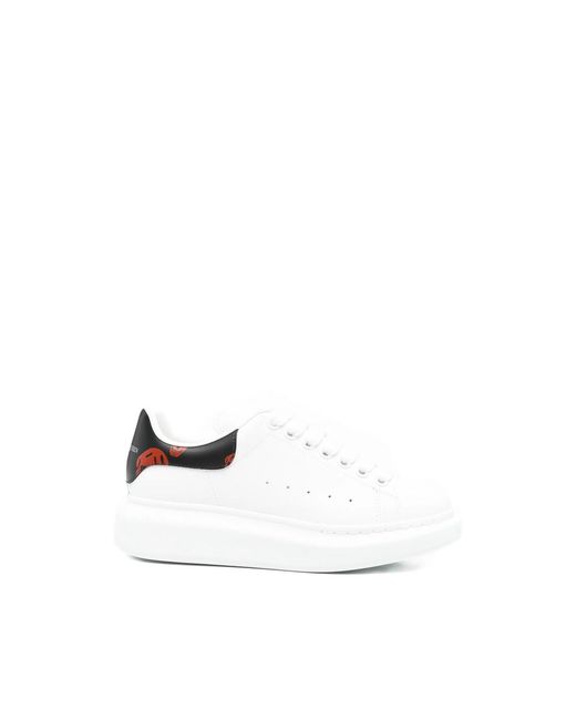 McQueen White Oversized Low-Top Skull-Details Sneakers
