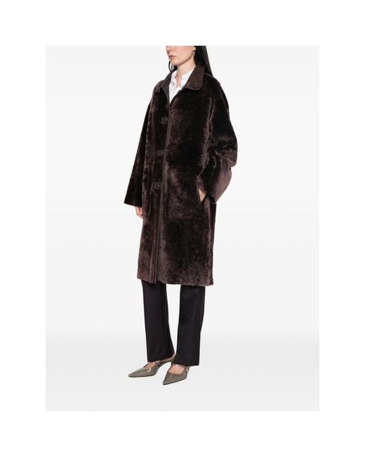 Joseph Black Reversible Shearling Coat