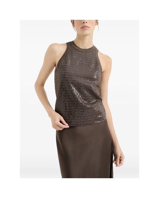 Brunello Cucinelli Brown Tops