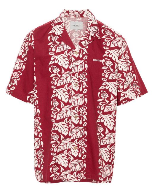 Carhartt Red Floral-Print Shirt for men