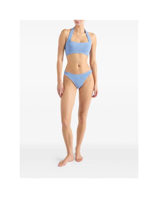Hunza G Blue Sandy Halterneck Bikini (Set Of Two)
