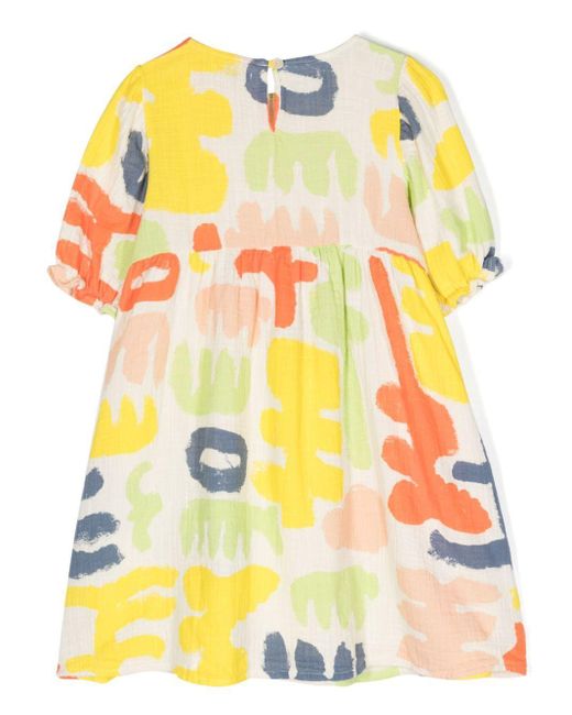 Bobo Choses Yellow Carnival Abstract-Print Dress