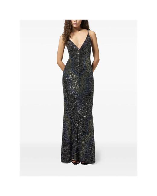 Missoni Black Sequin-Embellished V-Neck Maxi Dress