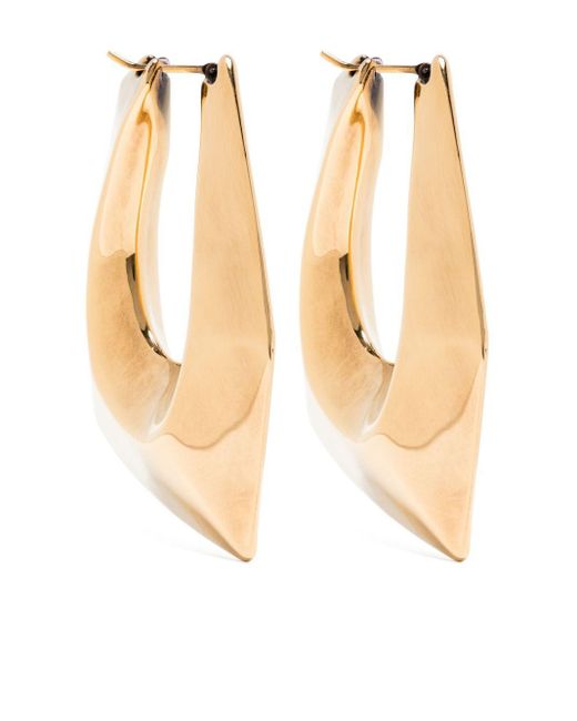 Alexander McQueen White Modernist Geometric-Design Earrings