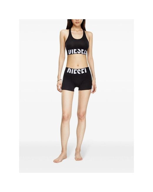 DIESEL Black Bralette Stretch-Cotton