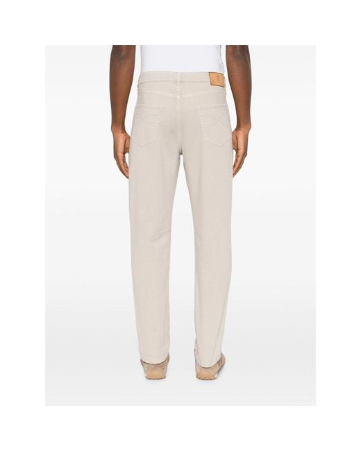 Brunello Cucinelli Natural Five-Pocket Straight-Leg Jeans for men
