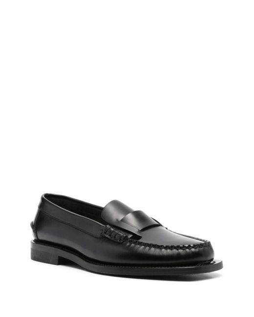 Hereu Black Sineu Leather Loafers for men