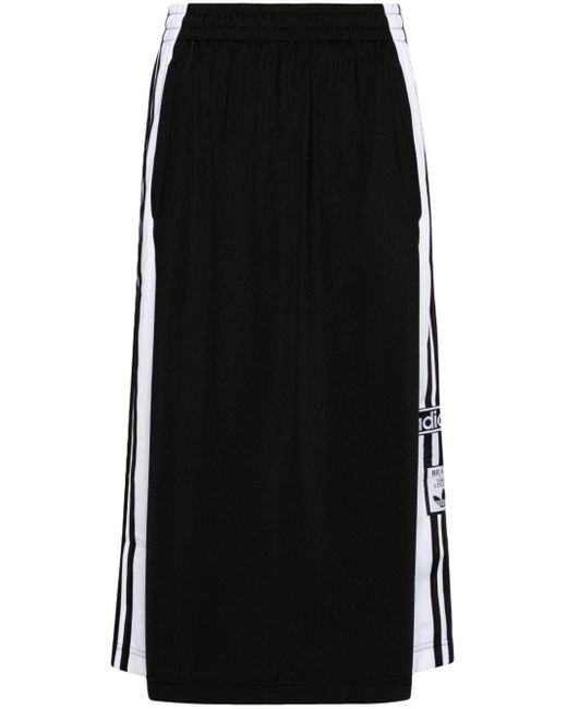 Adidas Black Adibreadk 3-Stripes Midi Skirt