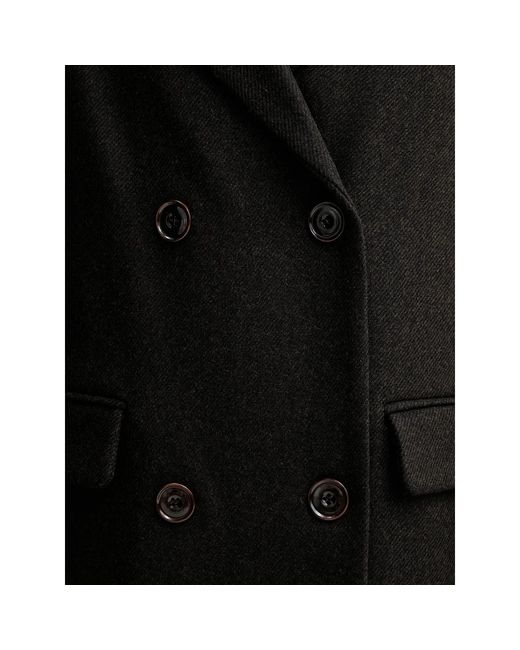 Sessun Black Nara Double-Breasted Coat