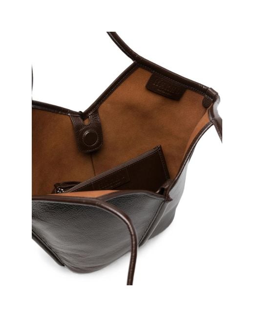 Hereu Black Calella Leather Tote Bag