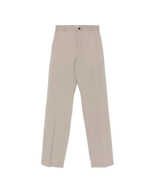 Covert Natural Pressed-Crease Trousers