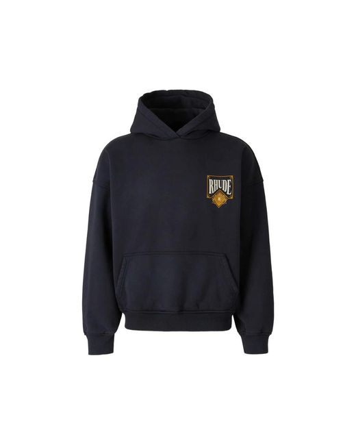 R H U D E © Blue Sweatshirt With Logo Print for men