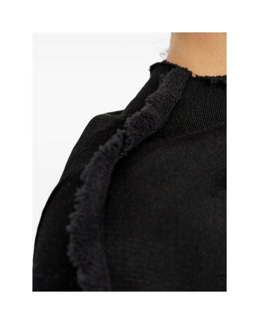 DIESEL Black Frayed-Edge Knotted Dress