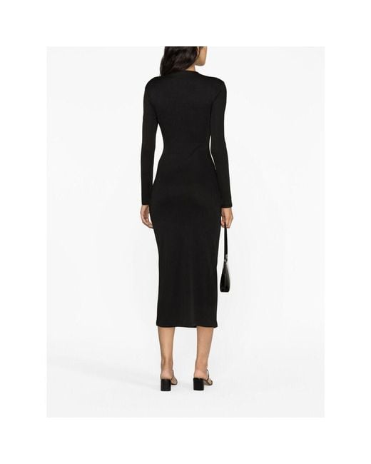 Christopher Esber Black Orbit Cut-Out Midi Dress