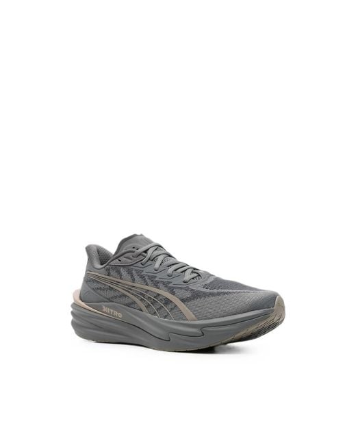 PUMA Gray Deviate Nitro 4 Sneakers for men