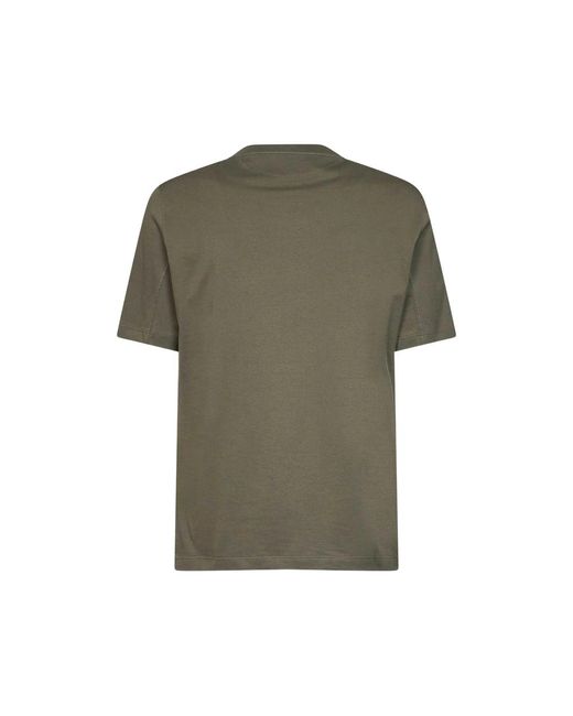Brunello Cucinelli Green Solomeo Cotton T-Shirt for men