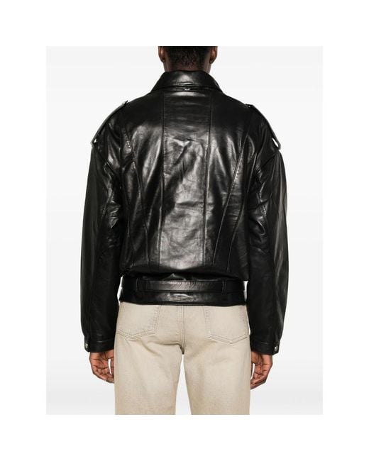 R13 Black Boyfriend Leather Moto Jacket