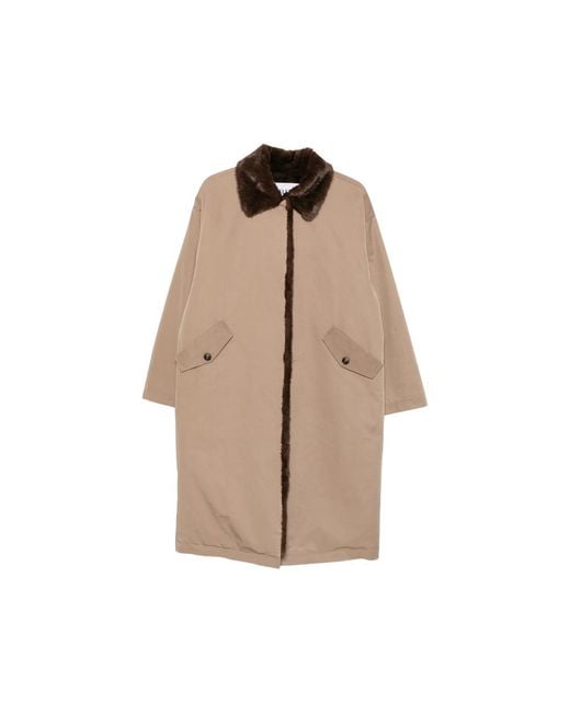 ELEH Brown Flap-Pocket Oversized Coat