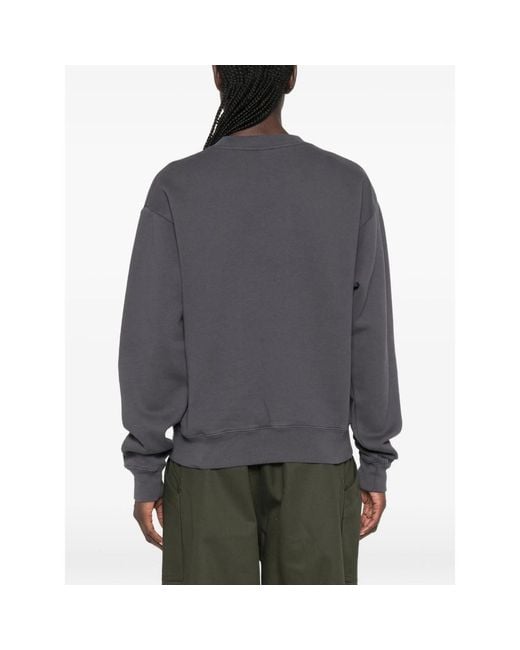 Sporty & Rich Gray Logo-Print Sweater