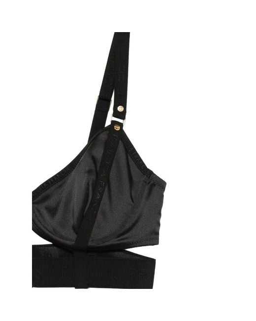 Elisabetta Franchi Black Adjustable-Straps Bra