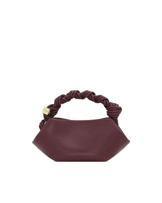 Ganni Purple Burgundy Mini Bou Bag