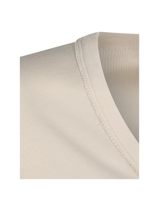 Fabiana Filippi Natural Scoop-Neck T-Shirt