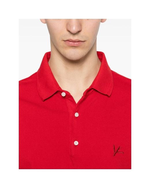 Isaia Red Polo Shirts for men