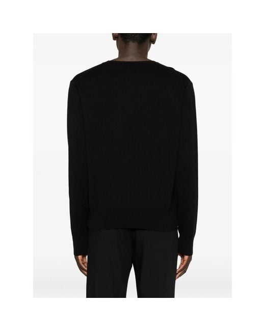 Vivienne Westwood Black Mark Orb-Embroidered V-Neck Sweater for men
