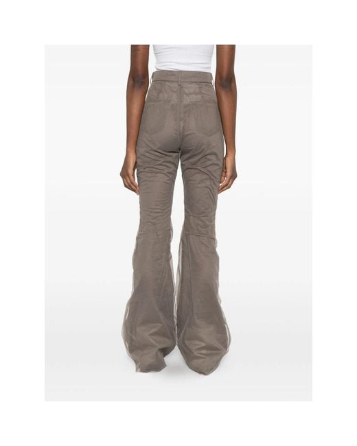 Rick Owens Gray Bolan Panelled Trousers