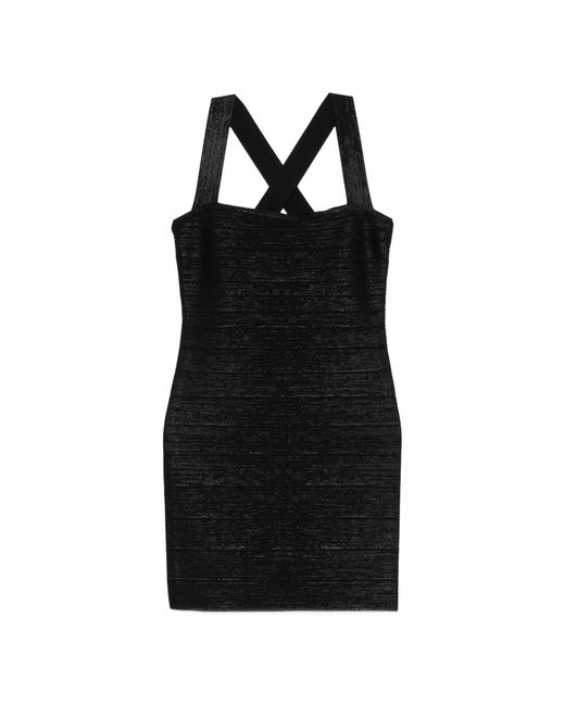 Hervé Léger Black Short Dresses