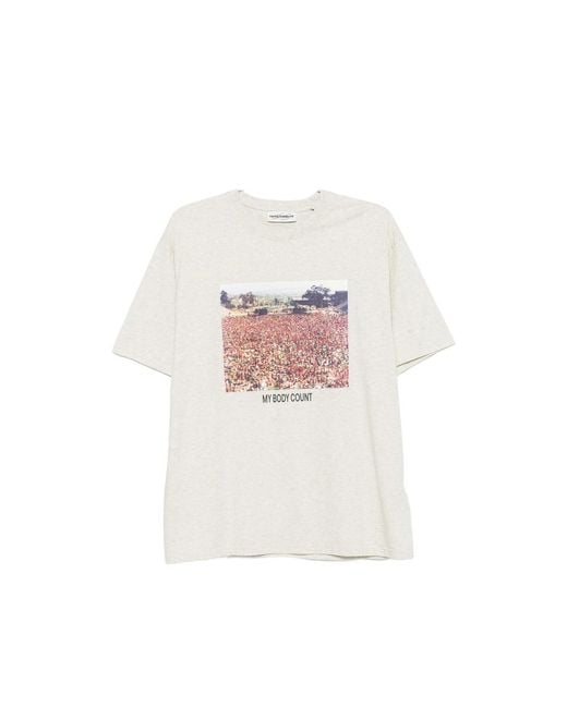 Carne Bollente White Graphic-Print T-Shirt for men