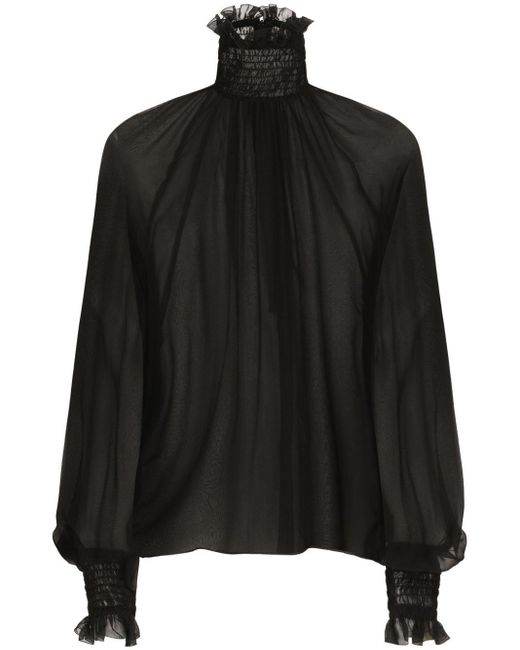 Dolce & Gabbana Black Silk Top