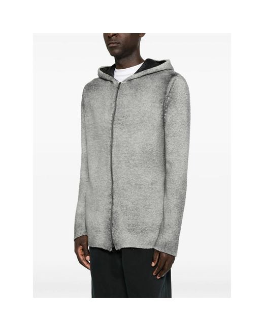Avant Toi Gray Zip-Up Sweater for men