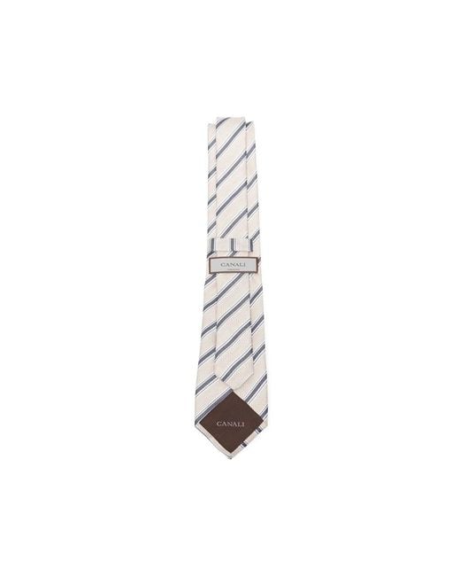 Canali White Tie Silk-Linen for men