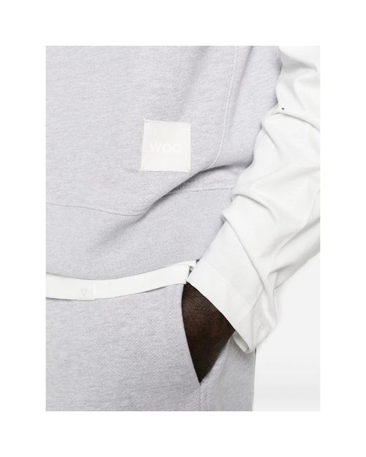 Woc White Sleeveless Hoodie for men